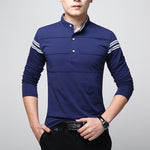 T Shirt Men Long Sleeve Plus Size Stripe Men T-Shirt 2020
