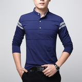T Shirt Men Long Sleeve Plus Size Stripe Men T-Shirt 2020