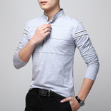 T Shirt Men Long Sleeve Plus Size Stripe Men T-Shirt 2020