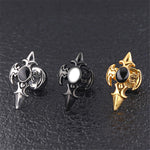 Men earings fashion gold cross jewellery vintage silver stainless steel jewelry for male