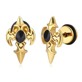 Men earings fashion gold cross jewellery vintage silver stainless steel jewelry for male
