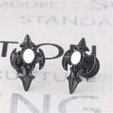 Men earings fashion gold cross jewellery vintage silver stainless steel jewelry for male