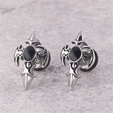 Men earings fashion gold cross jewellery vintage silver stainless steel jewelry for male