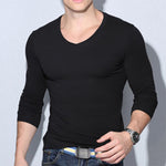 New Fashion Men Muscle Long Sleeve Slim T-Shirts O-neck Casual Skinny Fit T-shirt