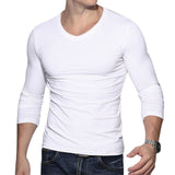 New Fashion Men Muscle Long Sleeve Slim T-Shirts O-neck Casual Skinny Fit T-shirt
