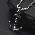 Vintage Anchor Pendant Necklace for Men