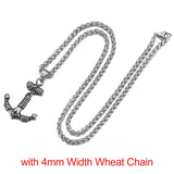 Vintage Anchor Pendant Necklace for Men