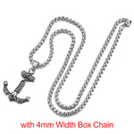 Vintage Anchor Pendant Necklace for Men