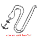 Vintage Anchor Pendant Necklace for Men
