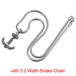 Vintage Anchor Pendant Necklace for Men