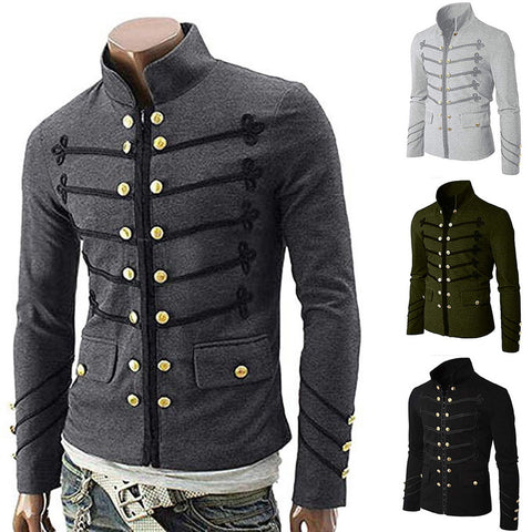 2019 Vintage Solid Men Gothic Jacket