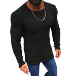 Men's  Round Neck Long-Sleeved Thin Sweater Fashion Male Solid Color Slim Fit Sweaters 2019 New
