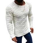 Men's  Round Neck Long-Sleeved Thin Sweater Fashion Male Solid Color Slim Fit Sweaters 2019 New