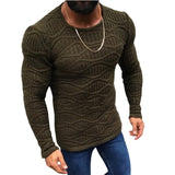 Men's  Round Neck Long-Sleeved Thin Sweater Fashion Male Solid Color Slim Fit Sweaters 2019 New