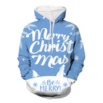 3D Merry Christmas Printed Hooded Sweatshirt Men 2020