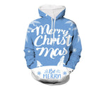 3D Merry Christmas Printed Hooded Sweatshirt Men 2020