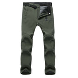 Warm Waterproof Mens Trousers Thick Fleece Walking Trousers