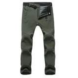 Warm Waterproof Mens Trousers Thick Fleece Walking Trousers