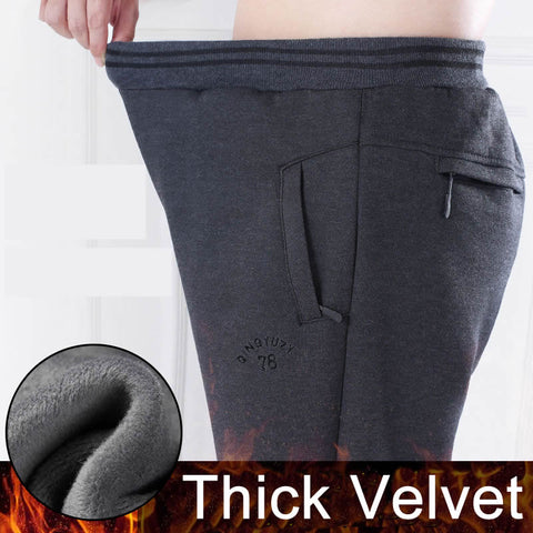 Men's Winter Super Warm Pants Outside Fleece Joggers