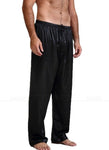 Mens Silk Satin Pants Sleep Bottoms Nightwear Sleepwear Trousers