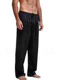 Mens Silk Satin Pants Sleep Bottoms Nightwear Sleepwear Trousers