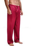 Mens Silk Satin Pants Sleep Bottoms Nightwear Sleepwear Trousers