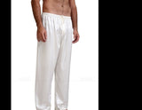 Mens Silk Satin Pants Sleep Bottoms Nightwear Sleepwear Trousers