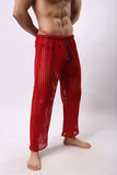 Mens Pyjama Bottoms Sexy See Through Transparent Men's Pajamas Lingerie Underwear