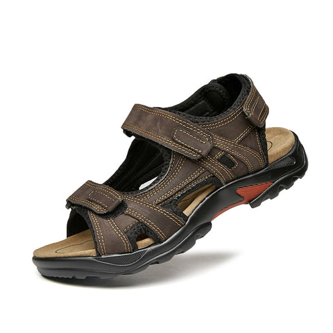 Sandals Men Fashion Sandals Beach Shoes Genuine Leather Comfortable Casual Shoes