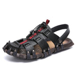 Big Size Leather Sandals Men Outdoor Wading Clogs Shoes