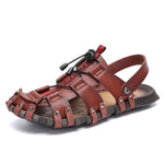 Big Size Leather Sandals Men Outdoor Wading Clogs Shoes