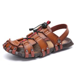 Big Size Leather Sandals Men Outdoor Wading Clogs Shoes