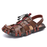 Big Size Leather Sandals Men Outdoor Wading Clogs Shoes
