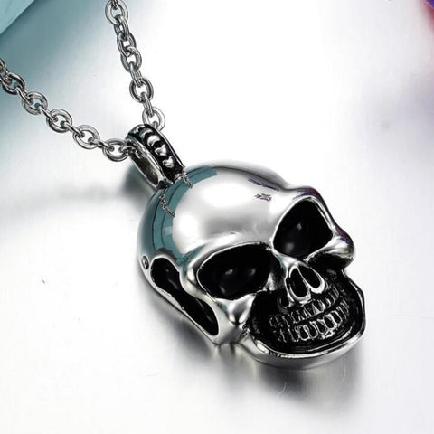 Fashion Hip Hop Nacklaces Men 2019 Jewelry Gothic Skull Stainless Steel Pandent Necklace Chain