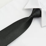 Pre-tied Neck Tie Men Skinny Zipper Ties Solid Color Slim Narrow Bridegroom Party Dress Necktie Daily Accessories