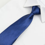 Pre-tied Neck Tie Men Skinny Zipper Ties Solid Color Slim Narrow Bridegroom Party Dress Necktie Daily Accessories