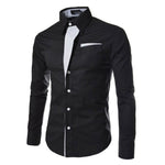 Luxury Men's Stylish Casual Dress Shirt Slim Fit Shirt Long Sleeve Formal Tops