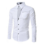 Luxury Men's Stylish Casual Dress Shirt Slim Fit Shirt Long Sleeve Formal Tops