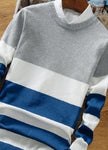 2020 male fashion sweater Stripe leisure thin sweater Autumn warm sweater